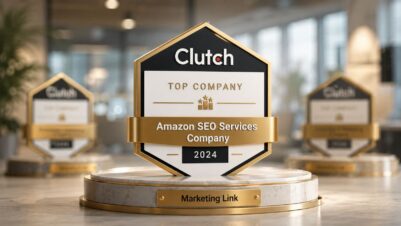 CLUTCH TOP AMAZON SEO SERVICES COMPANY 2024 AWARD ВЖЕ У MARKETING LINK