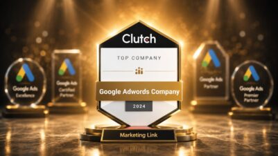 CLUTCH TOP GOOGLE ADWORDS COMPANY 2024 AWARD ДЛЯ MARKETING LINK