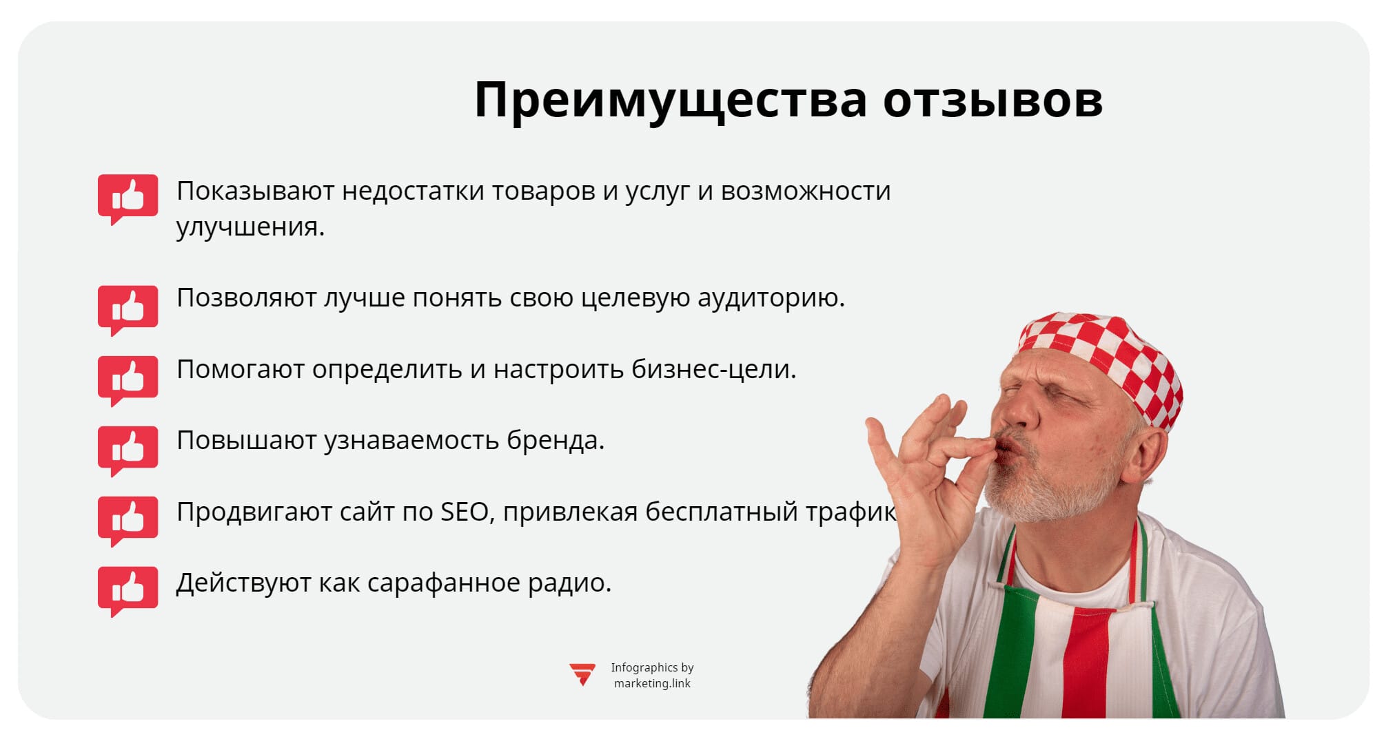 преимущества отзывов