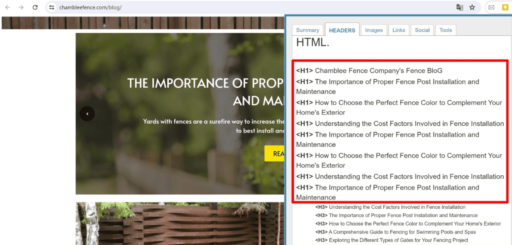 SEO стратегія для бізнесу з вироблення заборів