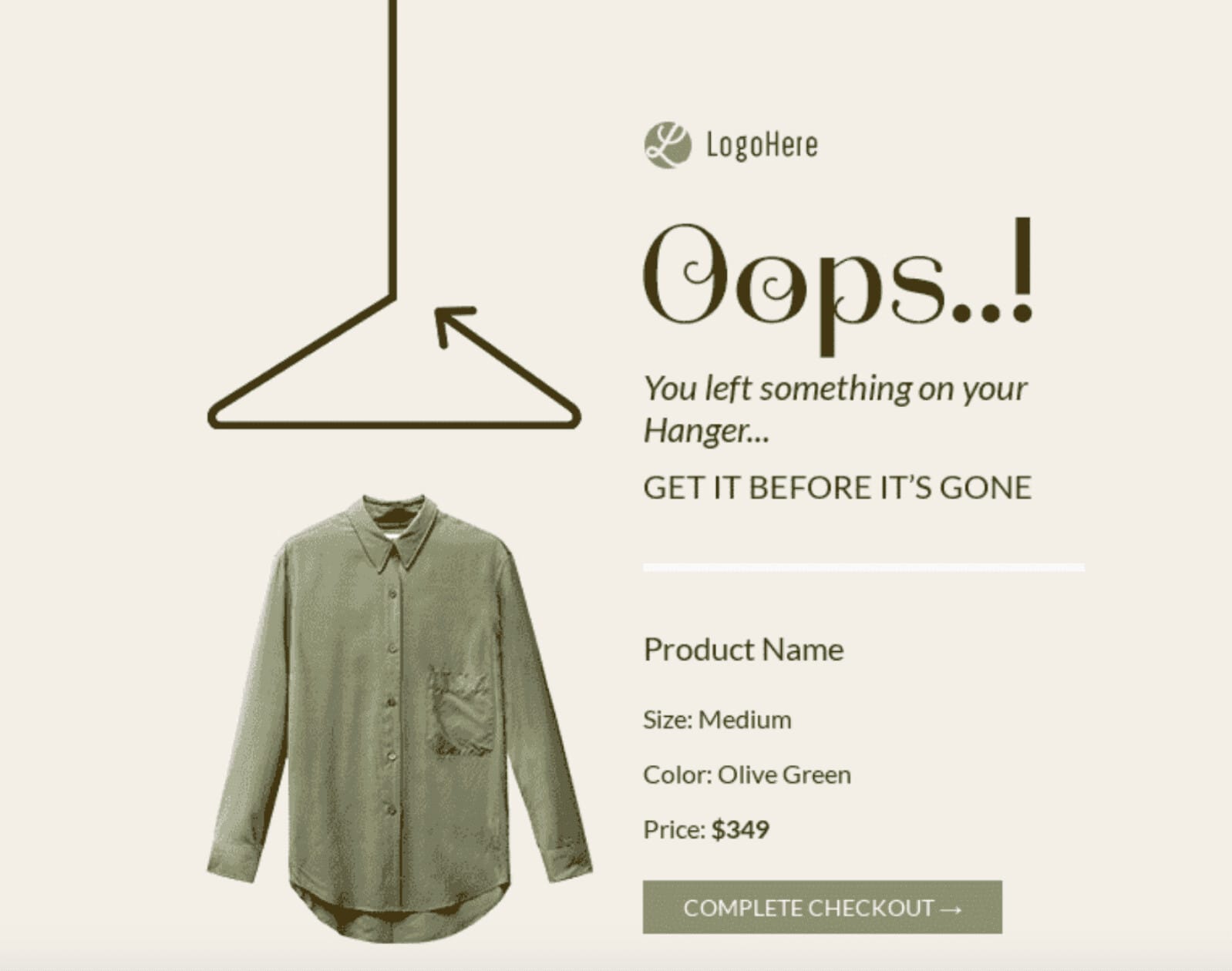 what an abandoned cart campaign looks like