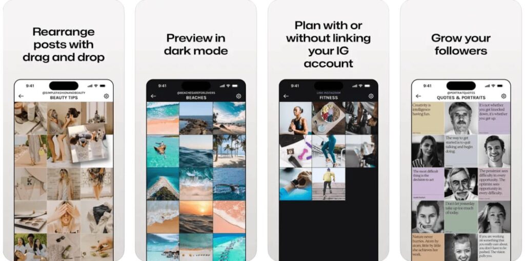 Types of Instagram feed design