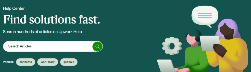 Upwork job search service help page
