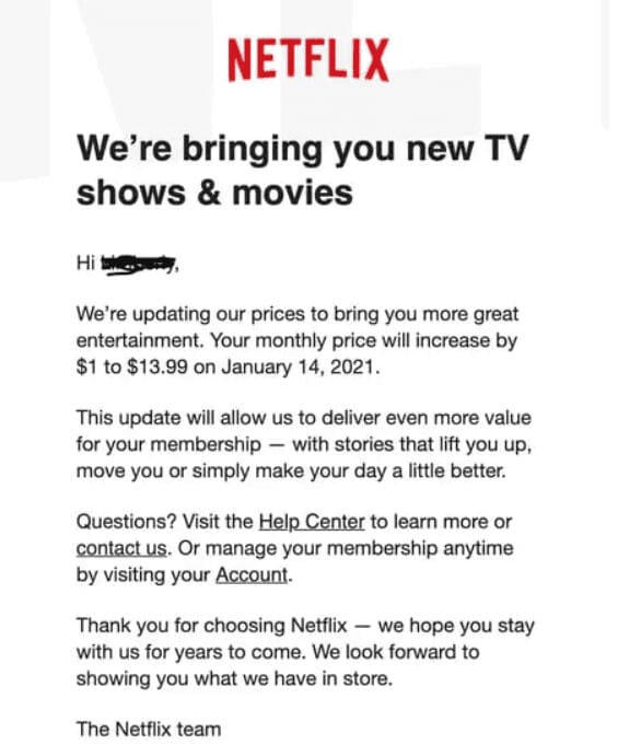 Appeal letter from Netflix