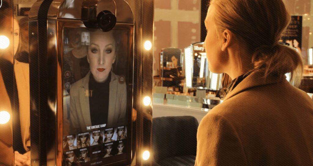 Virtual fitting room for cosmetics