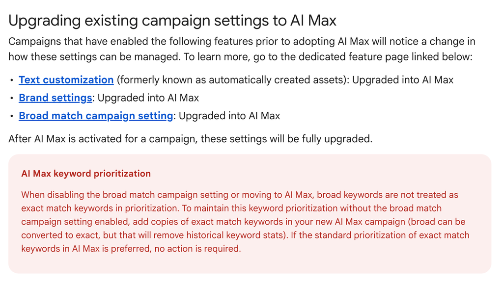 У Google Ads AI Max broad match не матиме пріоритету exact match