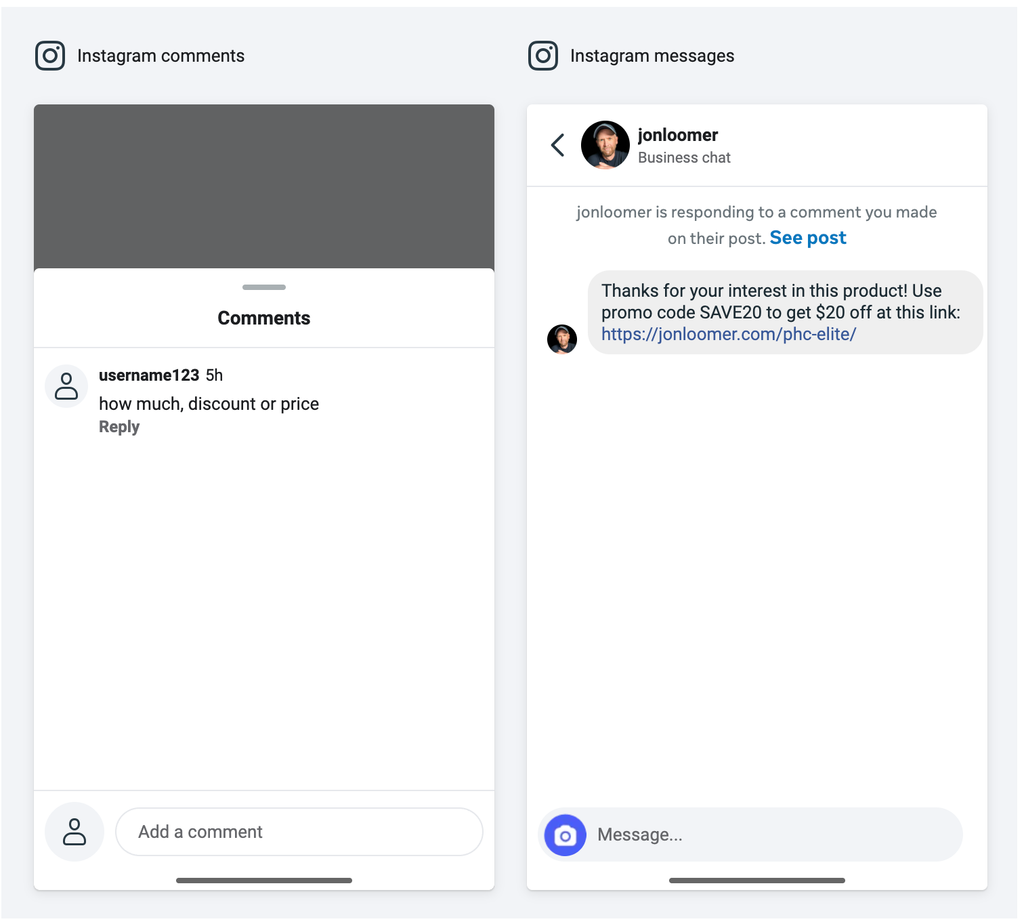 Instagram Ads тестує автоматичні DM після коментаря з ключовим словом