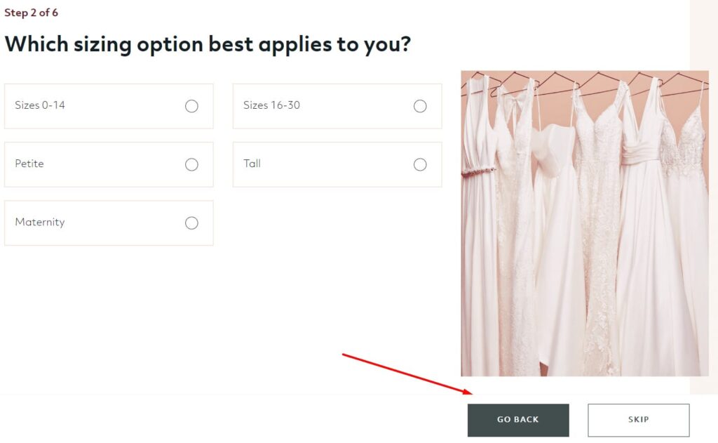 The ability to return to the previous question when passing the quiz