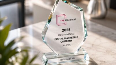 THE MANIFEST TOP DIGITAL MARKETING COMPANY IN ORLANDO 2025 AWARD: ВІДЗНАКА ДЛЯ MARKETING LINK