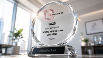 THE MANIFEST TOP DIGITAL MARKETING COMPANY IN TAMPA 2025 AWARD: НАГОРОДА MARKETING LINK