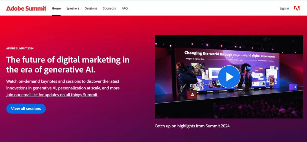 Лендинг для запрошення на Adobe Summit