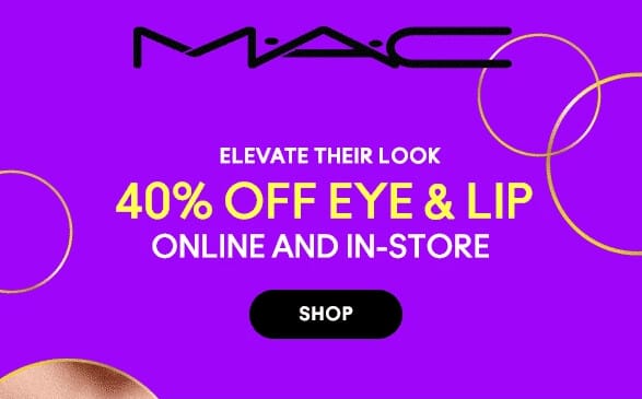 MAC: скидка 40% на товары для глаз и губ