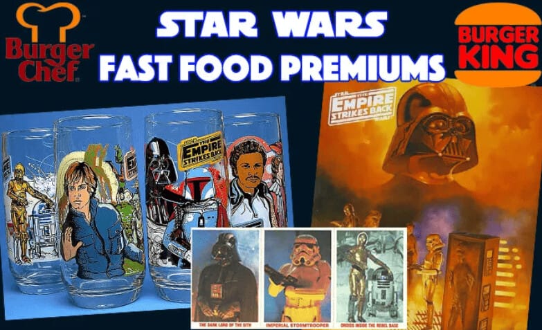 Promotion of Star Wars-themed collectibles at Burger King