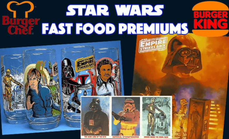 Promotion of Star Wars-themed collectibles at Burger King