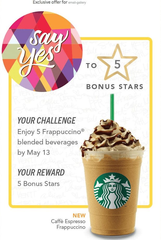 Starbucks Frappuccino with bonus conditions