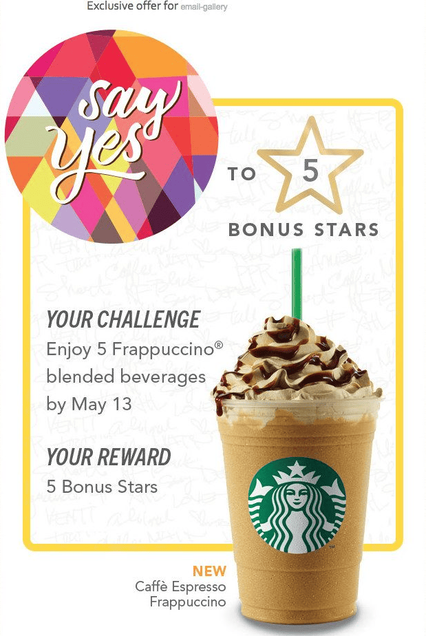 Starbucks Frappuccino with bonus conditions